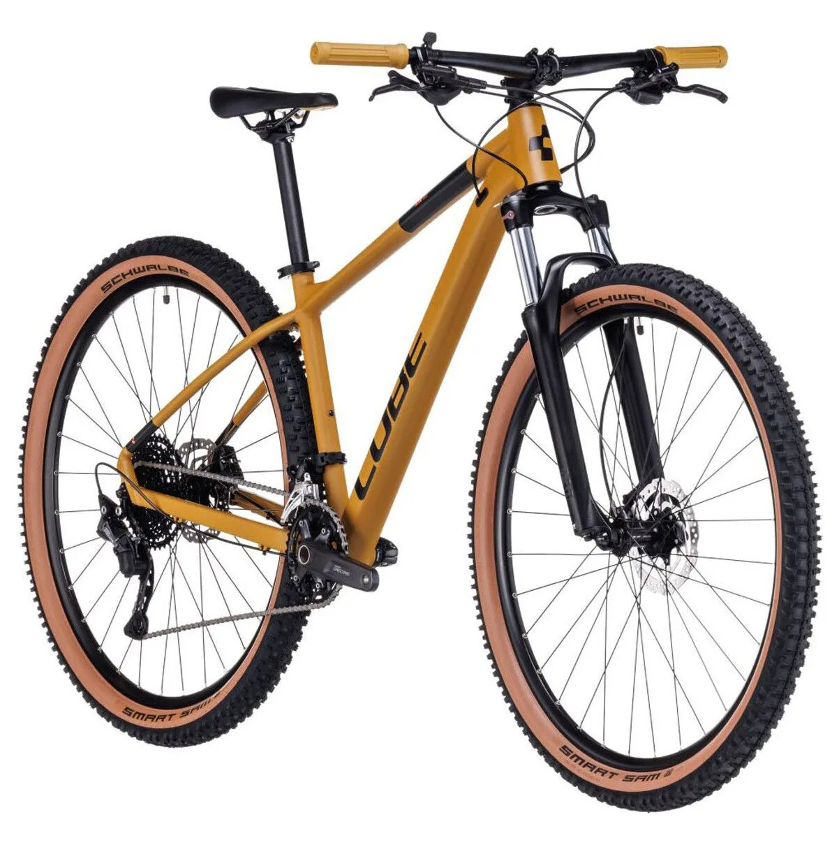 Cube Aim EX hardtail mountain bike, widok z przodu z trzech czwartych