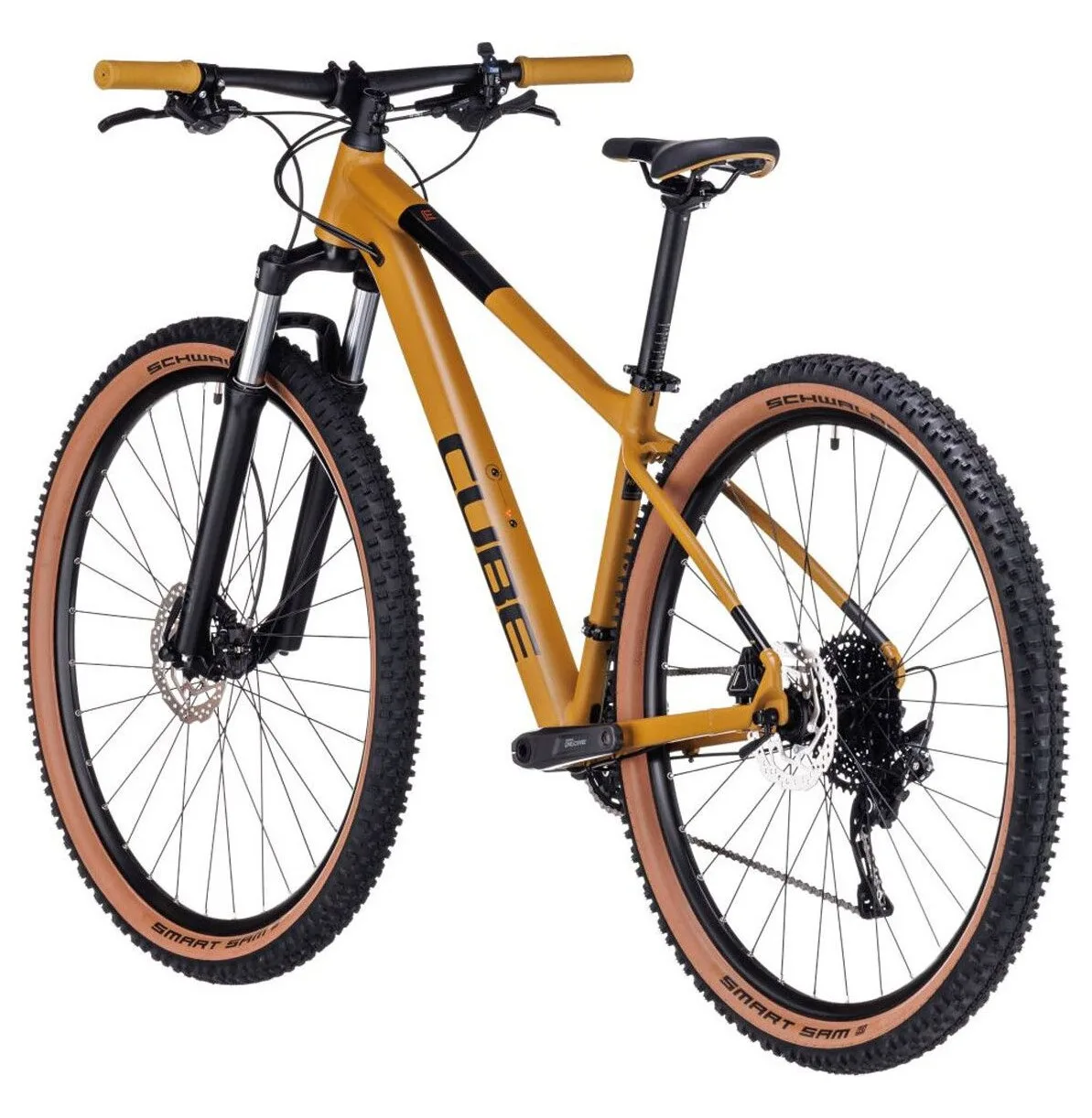 Cube Aim EX hardtail mountain bike, widok z tyłu z trzech czwartych
