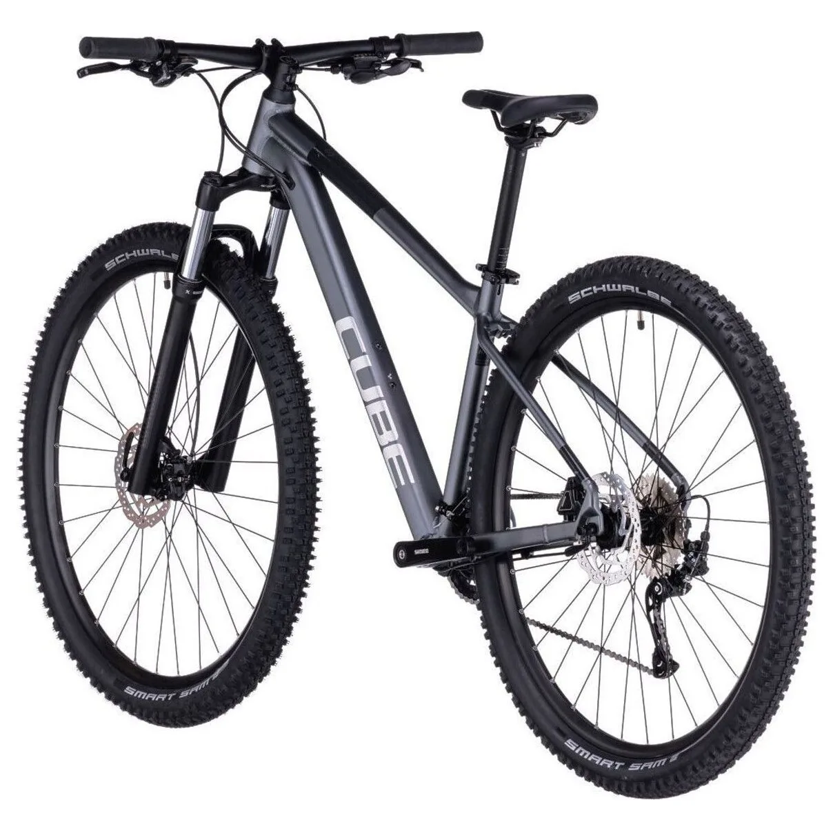 Cube Aim SLX rower górski typu hardtail, widok z tyłu pod kątem